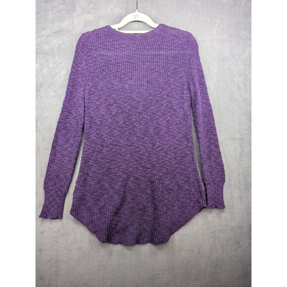 Natural Reflections Knit Sweater Women Small Purple Lace-Up - Picture 9 of 9